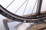 Schwalbe Pro One Tubeless Schwalbe Pro One Tubeless road bike tire on a rolling resistance test machine