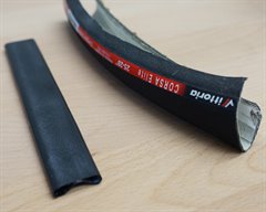 cut open Vittoria Corsa Elite showing inside of tire